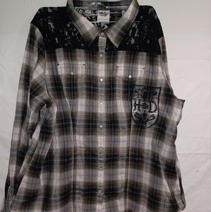 Harley Davidson button up shirt
